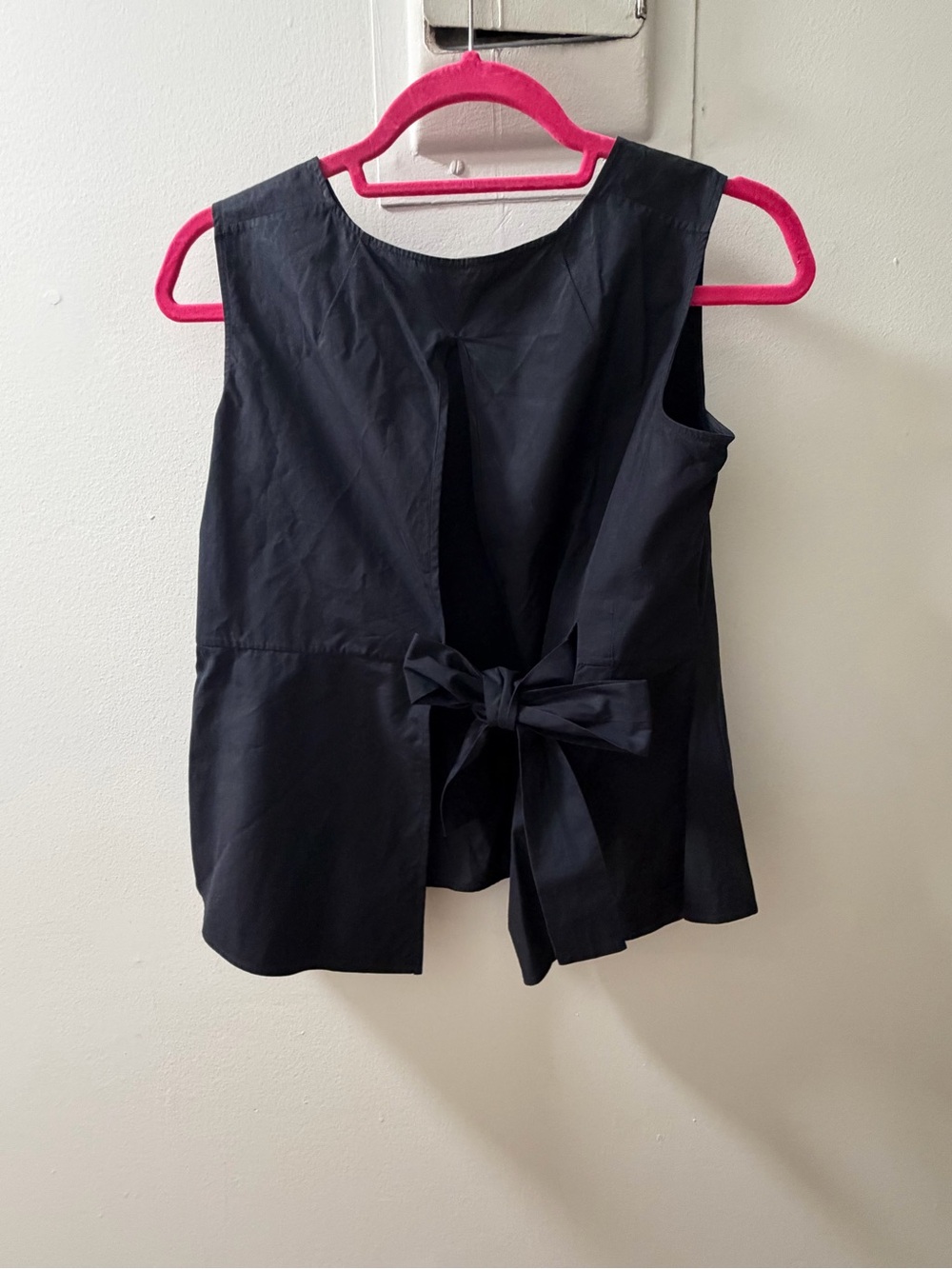 Jil Sander Black Backless Tie-Back Sleeveless Top - Picture 2 of 4